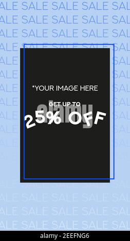 Sale vector social media Story template. Vector illustration Stock Vector
