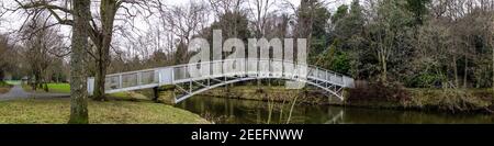 Laurie Bridge over River Teviot, Wilton Park, Hawick Stock Photo