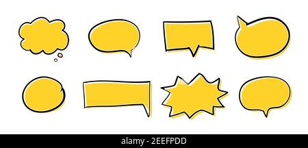 Quote box frames big set. Quote box icons. Texting quote boxes.  Stock Vector