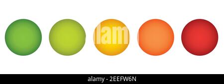 Sample Shape bubble chart infographics in traffic light colors  Stock Vector