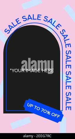 Abstract Trendy Illustration Background Media Sale Post, Placard,flat 