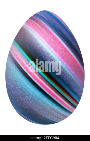 Modern Colorful Easter Egg, multicolored Egg, Clipping path Stock Photo