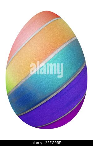 Modern Colorful Easter Egg, multicolored Egg, Clipping path Stock Photo