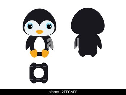 Penguin Easter Egg Holder SVG Cut File - Creative Vector Studio