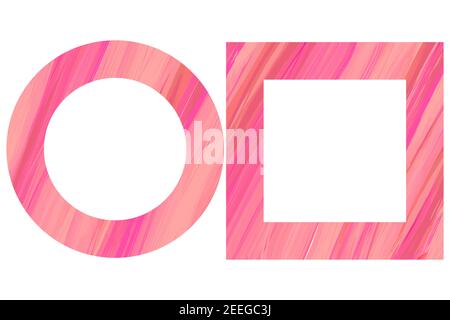 Purple, pink watercolor painting art frame. Set of textured borders. Abstract gradient ombre texture. Watercolour wash background. Design of your site Stock Vector