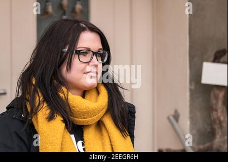 Young pretty woman with glasses Stock Photo