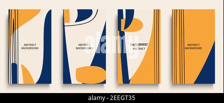 Social media stories and post creative art concept for web design. Advertising brochure, geometric doodle minimal pattern background. Message promotio Stock Vector