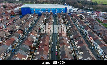 A general view of Goodison Park, home of Everton Football Club. Issue date: Tuesday February 16, 2021.