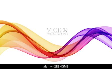 Abstract shiny color spectrum wave design element Stock Vector