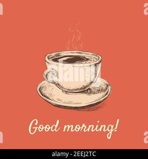 Hand Drawn Sketch Coffee Cup Vector Illustration Hand Drawn Sketch Coffee Cup Vector Illustration Stock Vector