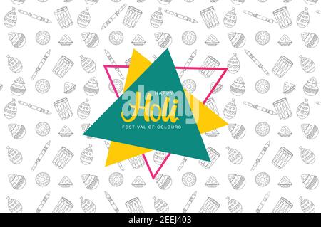 happy holi indian festival background. vector illustration design Stock Vector