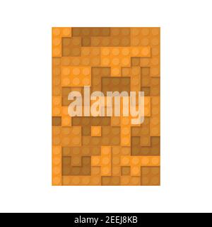 Constraction kit elements orange plate Stock Vector