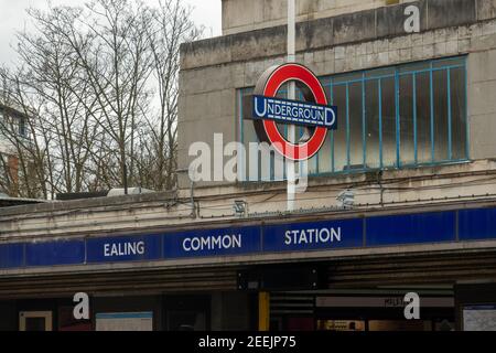 London-  Ealing Common underground station in West London Stock Photo