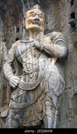 Large Buddhist Sculpture, Longmen Caves Stock Photo