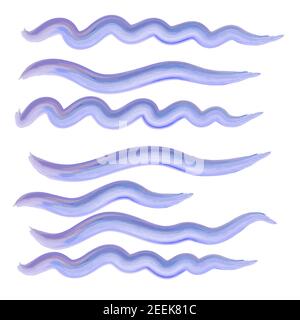 Watercolor blue smear on white background. Vector illustration for web, template, posters, card, decoration,wrapping paper. Contrast colorful colors Stock Vector