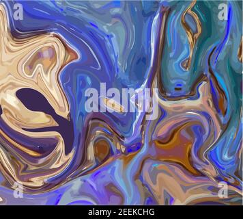 The texture of the water for decoration. Summer vector illustration. Blue background. Water background with islands. Liquid texture. Ocean, sea. Stock Vector