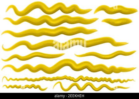 Watercolor yellow smear on white background. Vector illustration for web, template, posters, card, decoration,wrapping paper. Contrast colorful colors Stock Vector