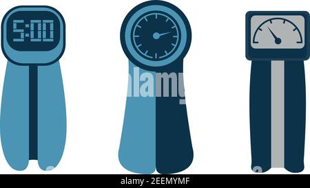 set wrist dynamometer or Grippers. flat vector. Stock Vector