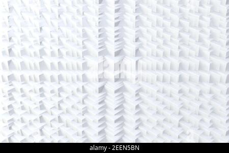 Abstract design Polygonal and geometric shape blank structure. White abstract background.3d illustration Stock Photo