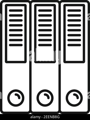 Notary folders icon, outline style Stock Vector