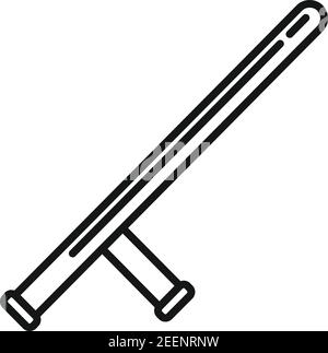 Prison guard bat icon, outline style Stock Vector