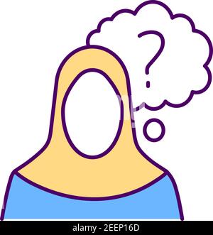 Cultural diversity in workplace RGB color icon Stock Vector
