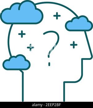 Cognitive impairment RGB color icon Stock Vector