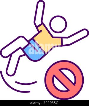 Occupational safety compliance RGB color icon Stock Vector