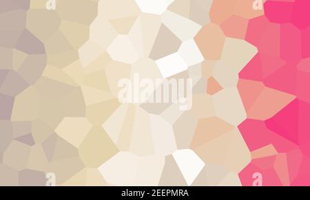 close-up of Colorful gradient textured Polygon background. Geometric abstract multicolor triangle design in pastel pink and yellow. Stock Photo