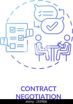 Contract negotiation concept icon Stock Vector