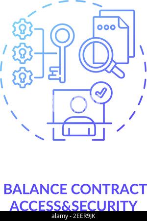 Balance contract access and security concept icon Stock Vector