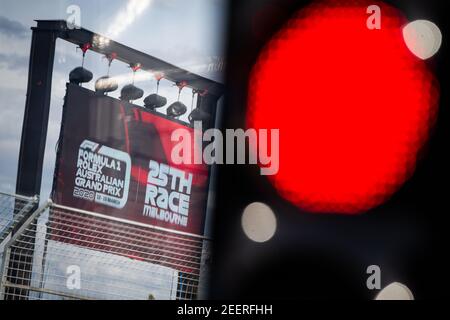 Red light on the 25th Race in Melbourne following the cancellation due to coronavirus covid-19 outbreak during the Formula 1 Rolex Australian Grand Prix 2020 from March 13 to 15, 2020 on the Albert Park Grand Prix Circuit, in Melbourne, Australia - Photo Antonin Vincent / DPPI Stock Photo