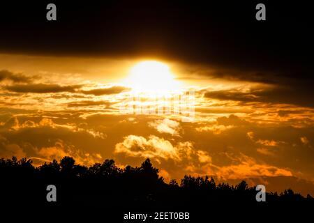 Sunset atmosphere during the Formula 1 Aramco Magyar Nagydij 2020, Hungarian Grand Prix from July 17 to 19, 2020 on the Hungaroring, in Budapest, Hungary - Photo Florent Gooden / DPPI Stock Photo