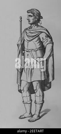 Theodosius I (347-395). Roman emperor form 379-395. Stock Photo