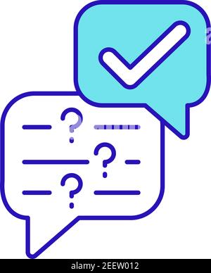 Problem-solving process RGB color icon Stock Vector
