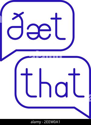 Phonetic transcription RGB color icon Stock Vector