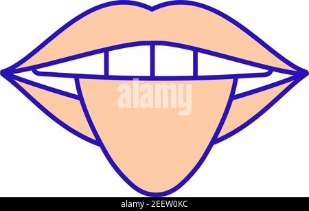 Speech production RGB color icon Stock Vector