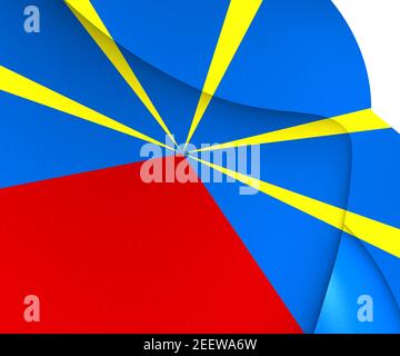 3D Flag of Reunion (proposed). 3D Illustration Stock Photo - Alamy