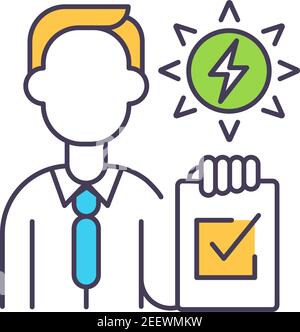 Environmental quality assessment RGB color icon Stock Vector