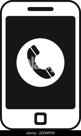 Office manager smartphone icon, simple style Stock Vector