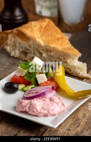 greek taramas spread with bread