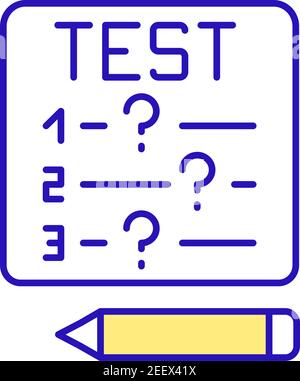 Test prep RGB color icon Stock Vector