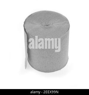 Roll of toilet paper on white background isolated Stock Photo
