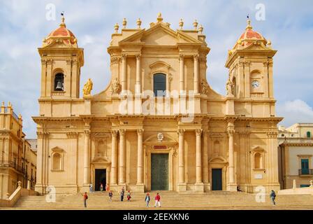 Cathedral of San Nicolò di Mira, Noto, Syracuse Province, Sicily, Italy Stock Photo