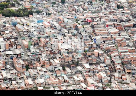 Aerial view of peripheral neighborhood at Sao Paulo Stock Photo