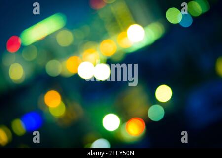 abstract bokeh defocused evening cityscape Stock Photo