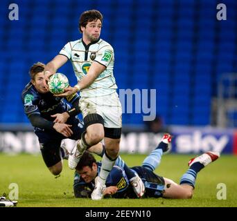 Rugby Union - Cardiff Blues v Northampton Saints 2010/11 Heineken European Cup Pool One  - Cardiff City Stadium  - 19/12/10  Northampton Saints' Ben Foden (C) in action  Mandatory Credit: Action Images / James Benwell  Livepic