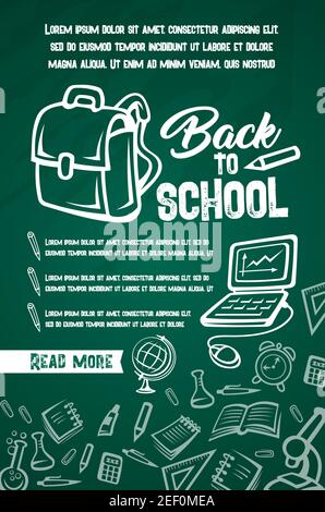 back to school, computer books and ruler elementary education cartoon ...