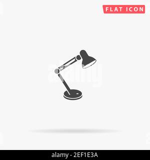 Table Lamp flat vector icon. Hand drawn style design illustrations. Stock Vector