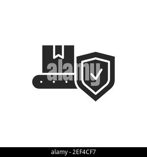 Production insurance color line icon. Isolated vector element. Outline pictogram for web page, mobile app, promo Stock Vector